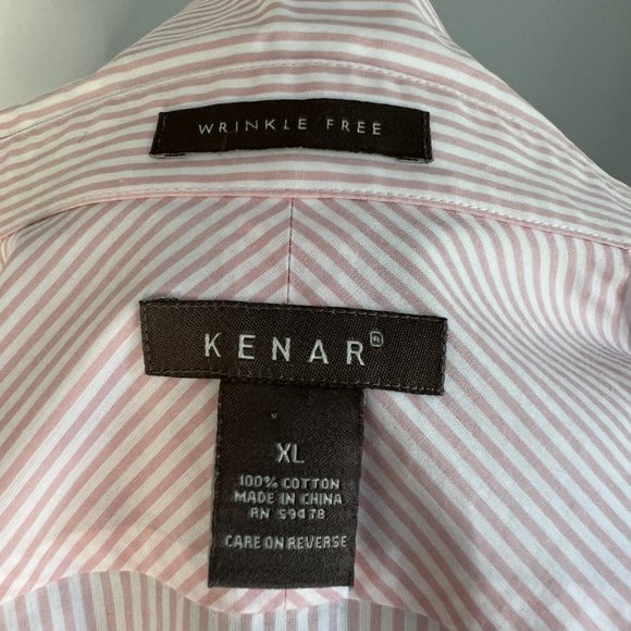 Crisp button down light pink and white stipe, Kenar, Size L - XL - Picture 5 of 5